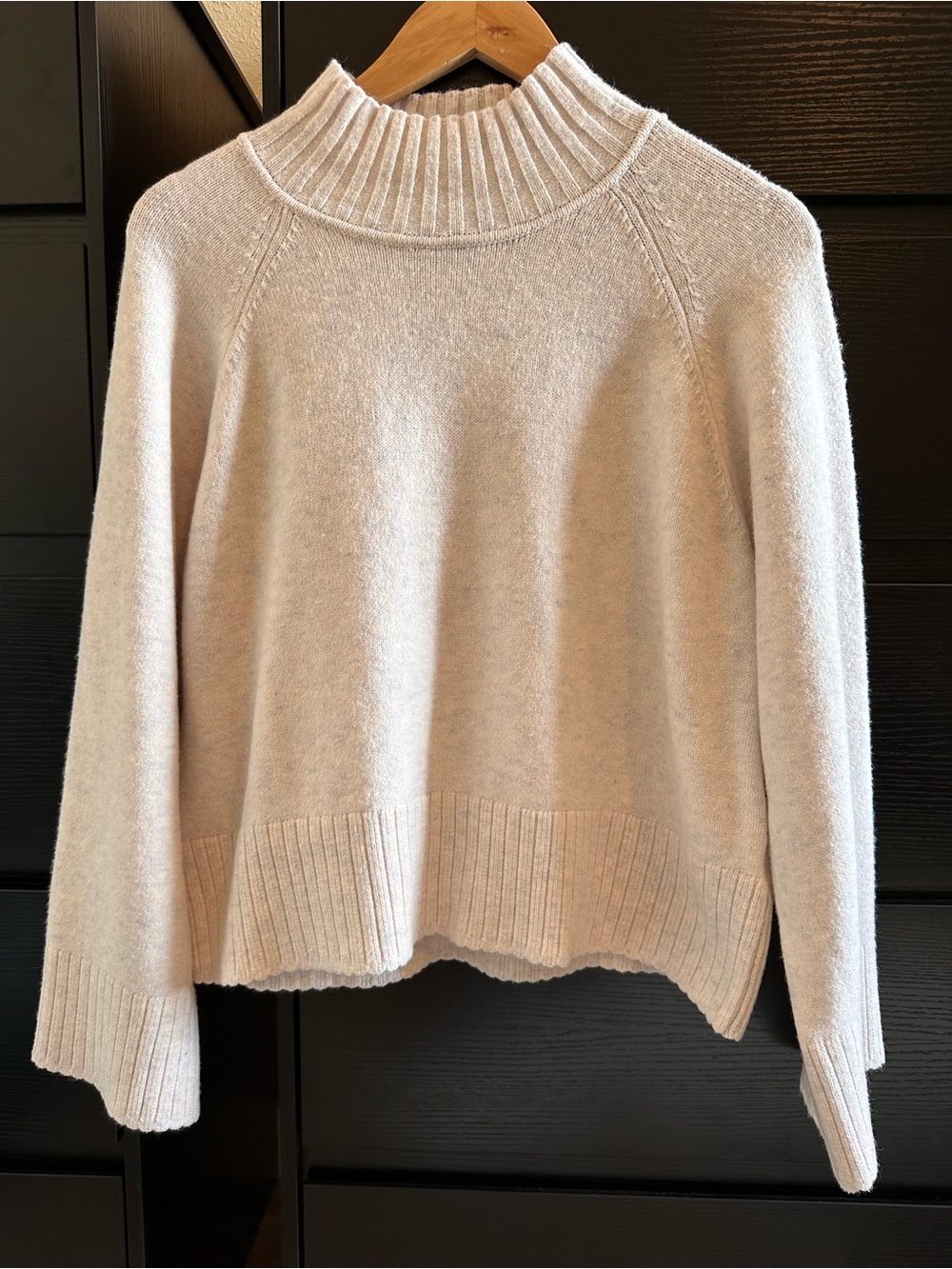 Truth Women’s Cozy Cream Ribbed Mock Neck Sweater XL